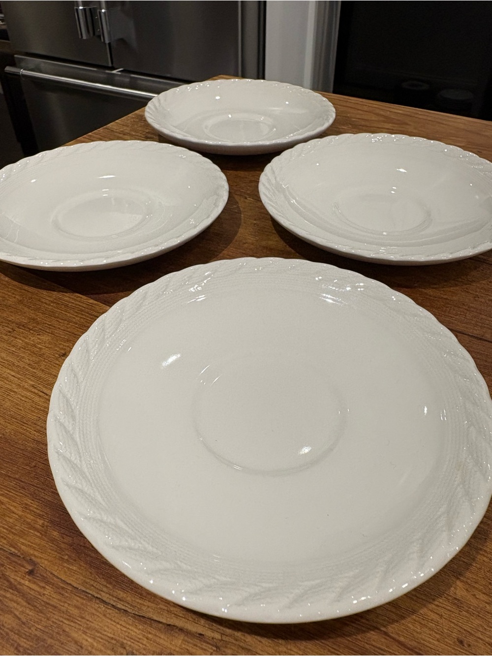 Ralph Lauren Clearwater Wedgwood Saucers Set of 4